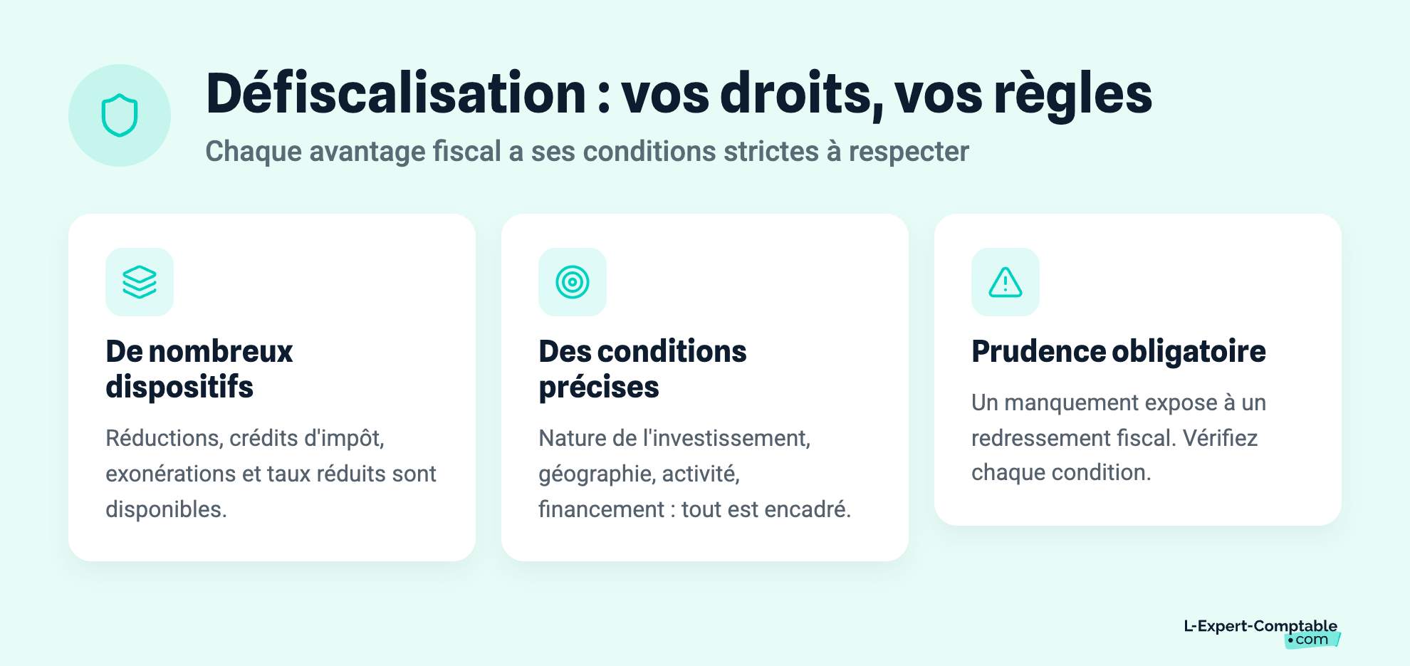 Défiscalisation : vos droits, vos règles